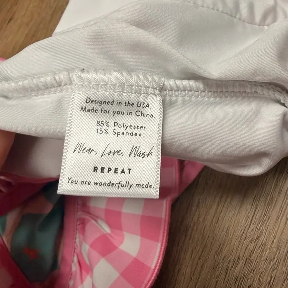 Sweet Honey Pink and Teal Starfish Ruffle One-Piece Swimsuit 2T - Picture 5 of 7